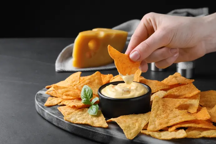 Imagen de nachos con queso